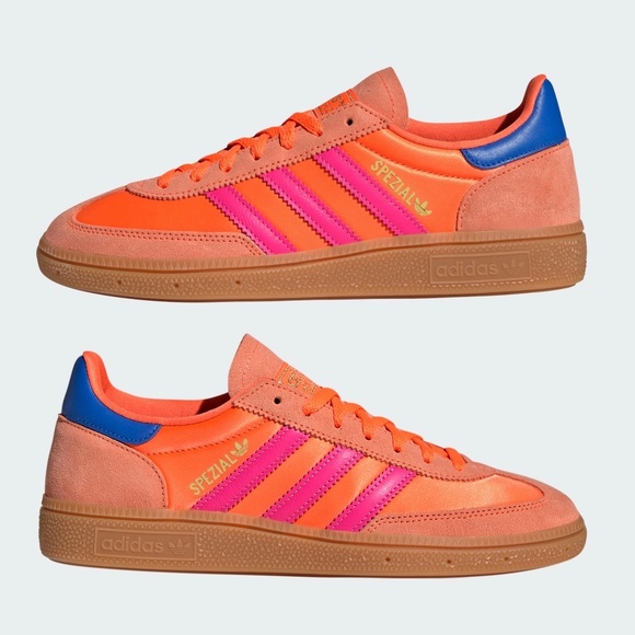Adidas Originals Handball Spezial Sneakers Solar Orange Lucid Pink JH5659 US 8 - Picture 3 of 10
